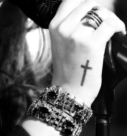 Simple Cross Tattoo Hand